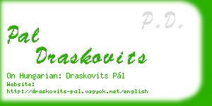 pal draskovits business card